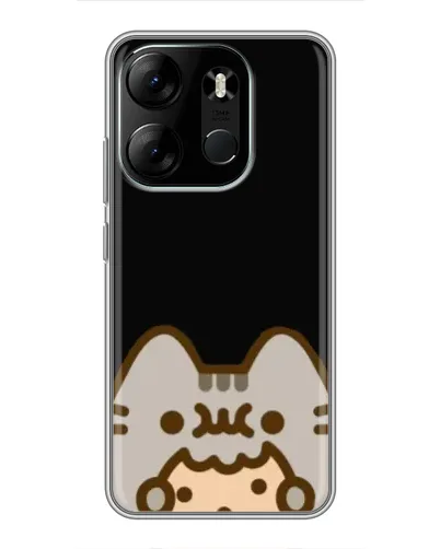 Чехол для TECNO Spark Go 2023 (BF7) с картинкой «Пушин на черном»