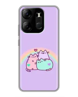 Чехол для TECNO Spark Go 2023 (BF7) с картинкой «Радужные Пушины»