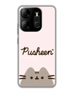 Чехол для TECNO Spark Go 2023 (BF7) с картинкой «Pusheen логотип»