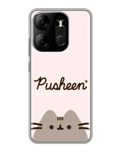 Чехол для TECNO Spark Go 2023 (BF7) с картинкой «Pusheen логотип»