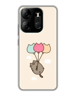 Чехол для TECNO Spark Go 2023 (BF7) с картинкой «Пушин на шариках»