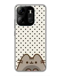 Чехол для TECNO Spark Go 2023 (BF7) с картинкой «Пушин в горошек»