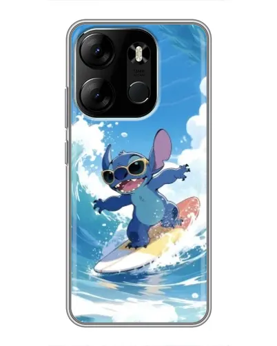 Чехол для TECNO Spark Go 2023 (BF7) с картинкой «Стич на волне»