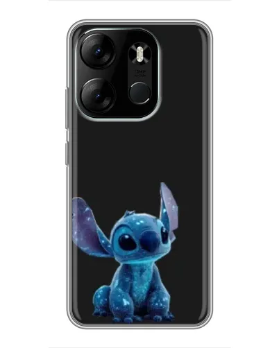 Чехол для TECNO Spark Go 2023 (BF7) с картинкой «Стич на черном»
