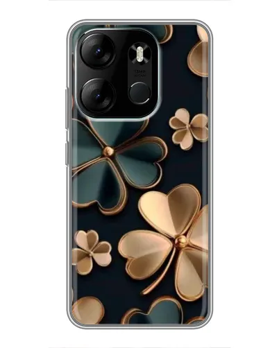 Чехол для TECNO Spark Go 2023 (BF7) с картинкой «Клевер в золоте» Чехол для TECNO Spark Go 2023 (BF7) с картинкой «Клевер в золоте»