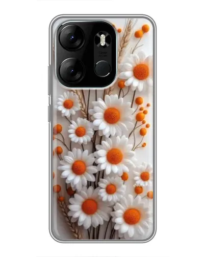 Чехол для TECNO Spark Go 2023 (BF7) с картинкой «Белые сухоцветы» Чехол для TECNO Spark Go 2023 (BF7) с картинкой «Белые сухоцветы»