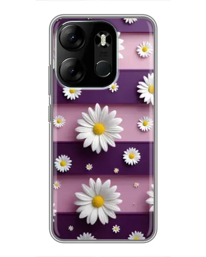 Чехол для TECNO Spark Go 2023 (BF7) с картинкой «Ромашки на фиолетовом» Чехол для TECNO Spark Go 2023 (BF7) с картинкой «Ромашки на фиолетовом»