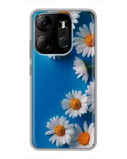 Чехол для TECNO Spark Go 2023 (BF7) с картинкой «Белоснежные маргаритки»