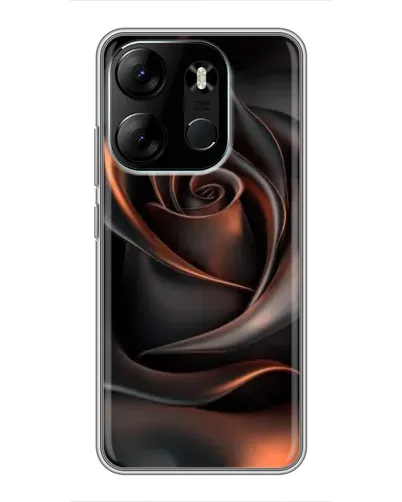 Чехол для TECNO Spark Go 2023 (BF7) с картинкой «Шелковая черная роза» Чехол для TECNO Spark Go 2023 (BF7) с картинкой «Шелковая черная роза»