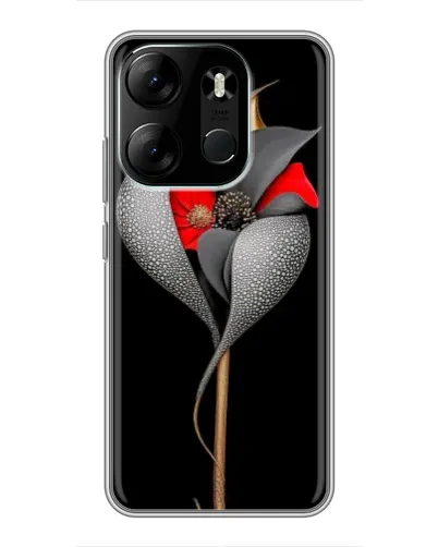 Чехол для TECNO Spark Go 2023 (BF7) с картинкой «Серебряный фантазийный цветок» Чехол для TECNO Spark Go 2023 (BF7) с картинкой «Серебряный фантазийный цветок»