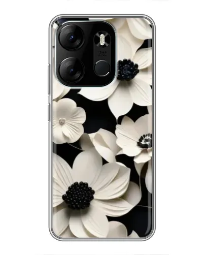 Чехол для TECNO Spark Go 2023 (BF7) с картинкой «Объемные белые цветы» Чехол для TECNO Spark Go 2023 (BF7) с картинкой «Объемные белые цветы»
