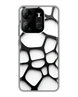 Чохол для TECNO Spark Go 2023 (BF7) з картинкою «Біла об'ємна сітка»