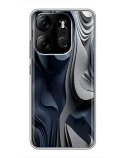 Чохол для TECNO Spark Go 2023 (BF7) з картинкою «Об'ємні сині складки» Чохол для TECNO Spark Go 2023 (BF7) з картинкою «Об'ємні сині складки»