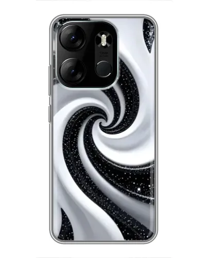 Чохол для TECNO Spark Go 2023 (BF7) з картинкою «Чорно-біла спіраль»