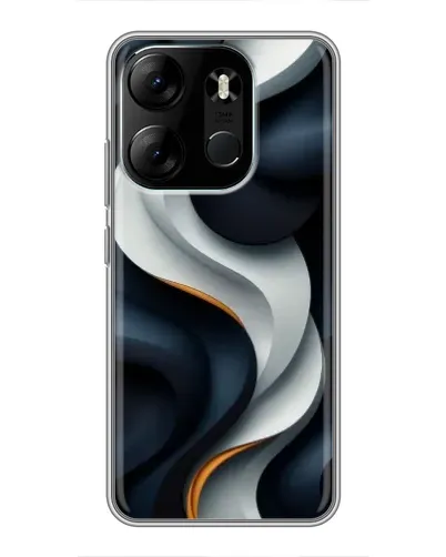 Чохол для TECNO Spark Go 2023 (BF7) з картинкою «Об'ємні чорно-білі стрічки»