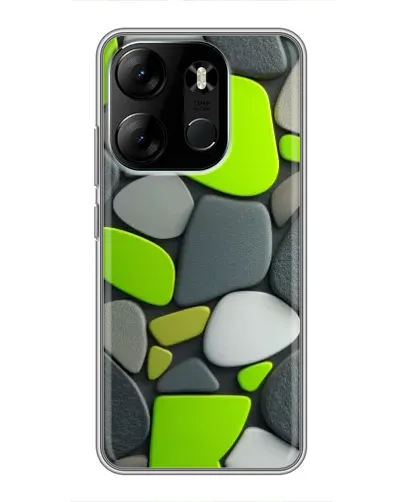 Чохол для TECNO Spark Go 2023 (BF7) з картинкою «Яскрава неонова галька»