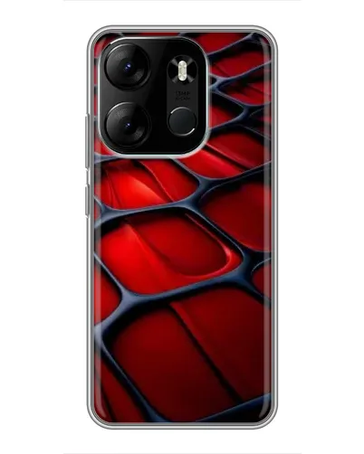 Чохол для TECNO Spark Go 2023 (BF7) з картинкою «Червона глянцева сітка»