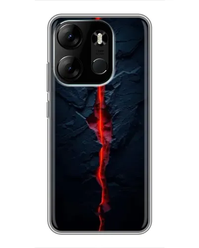 Чохол для TECNO Spark Go 2023 (BF7) з картинкою «Червона лавова тріщина»
