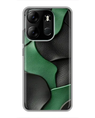 Чохол для TECNO Spark Go 2023 (BF7) з картинкою «Зелені шкіряні хвилі»