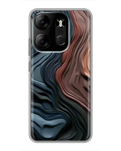 Чохол для TECNO Spark Go 2023 (BF7) з картинкою «Кольорові хвилі каньйону»