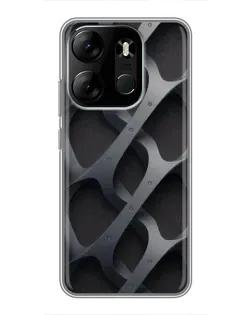 Чохол для TECNO Spark Go 2023 (BF7) з картинкою «Об'ємне сіре плетіння»