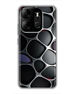 Чохол для TECNO Spark Go 2023 (BF7) з картинкою «Об'ємна темна решітка»