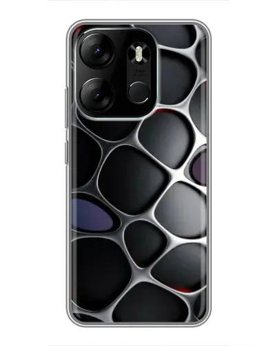 Чохол для TECNO Spark Go 2023 (BF7) з картинкою «Об'ємна темна решітка»