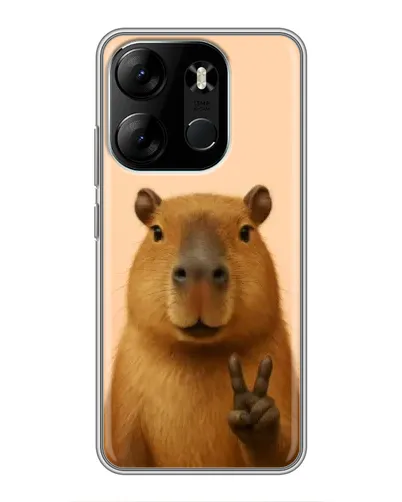 Чохол для TECNO Spark Go 2023 (BF7) з картинкою «Капібара вікторія» Чохол для TECNO Spark Go 2023 (BF7) з картинкою «Капібара вікторія»