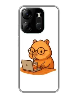 Чохол для TECNO Spark Go 2023 (BF7) з картинкою «Капібара з ноутбуком» Чохол для TECNO Spark Go 2023 (BF7) з картинкою «Капібара з ноутбуком»