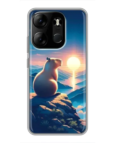 Чохол для TECNO Spark Go 2023 (BF7) з картинкою «Захід сонця з капібарою» Чохол для TECNO Spark Go 2023 (BF7) з картинкою «Захід сонця з капібарою»