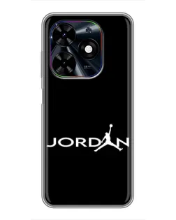 Чехол для TECNO Spark Go 2024 (BG6) с картинкой «Jordan White Logo»