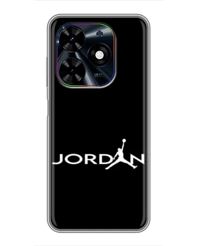 Чехол для TECNO Spark Go 2024 (BG6) с картинкой «Jordan White Logo»