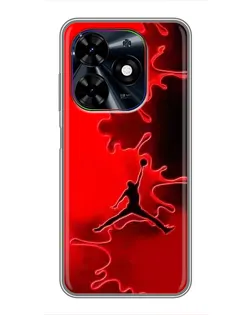 Чехол для TECNO Spark Go 2024 (BG6) с картинкой «Jordan Red Smoke»