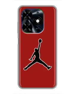 Чехол для TECNO Spark Go 2024 (BG6) с картинкой «Jordan Red Back»