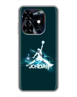Чехол для TECNO Spark Go 2024 (BG6) с картинкой «Jordan Blue Fire»