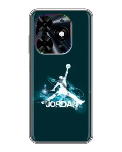 Чехол для TECNO Spark Go 2024 (BG6) с картинкой «Jordan Blue Fire»