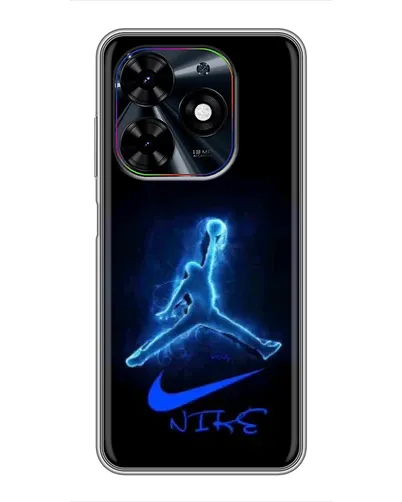 Чехол для TECNO Spark Go 2024 (BG6) с картинкой «Jordan Neon Blue»