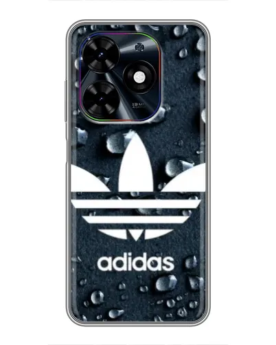 Чехол для TECNO Spark Go 2024 (BG6) с картинкой «Adidas Trefoil Blue» Чехол для TECNO Spark Go 2024 (BG6) с картинкой «Adidas Trefoil Blue»