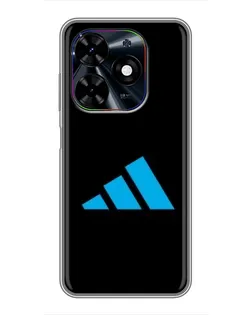Чехол для TECNO Spark Go 2024 (BG6) с картинкой «Adidas Cyan Logo»