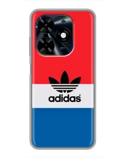 Чехол для TECNO Spark Go 2024 (BG6) с картинкой «Ретро блоки Adidas»