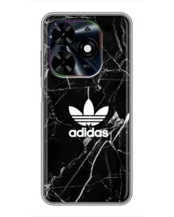 Чехол для TECNO Spark Go 2024 (BG6) с картинкой «Белый мрамор Adidas»
