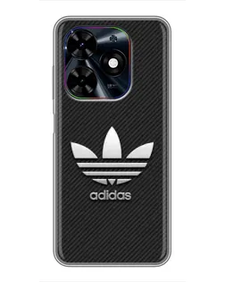 Чехол для TECNO Spark Go 2024 (BG6) с картинкой «Adidas Карбоновая текстура»