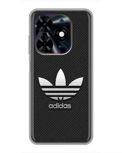 Чехол для TECNO Spark Go 2024 (BG6) с картинкой «Adidas Карбоновая текстура» Чехол для TECNO Spark Go 2024 (BG6) с картинкой «Adidas Карбоновая текстура»