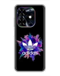 Чехол для TECNO Spark Go 2024 (BG6) с картинкой «Взрыв красок Adidas»