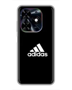 Чехол для TECNO Spark Go 2024 (BG6) с картинкой «Черная классика Adidas»