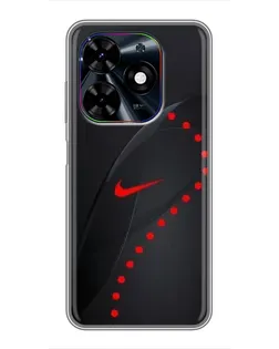 Чехол для TECNO Spark Go 2024 (BG6) с картинкой «Абстрактный дизайн Nike»