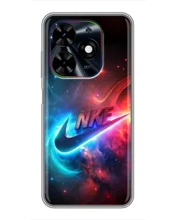 Чехол для TECNO Spark Go 2024 (BG6) с картинкой «Огненный логотип Nike»