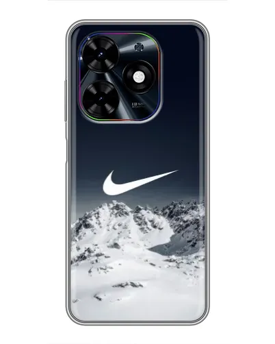 Чехол для TECNO Spark Go 2024 (BG6) с картинкой «Nike — зимние горы»