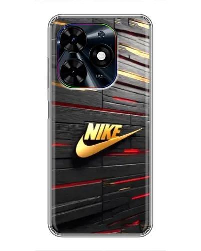 Чехол для TECNO Spark Go 2024 (BG6) с картинкой «Золотой Nike на металле»