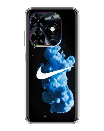 Чехол для TECNO Spark Go 2024 (BG6) с картинкой «Nike и синий дым»